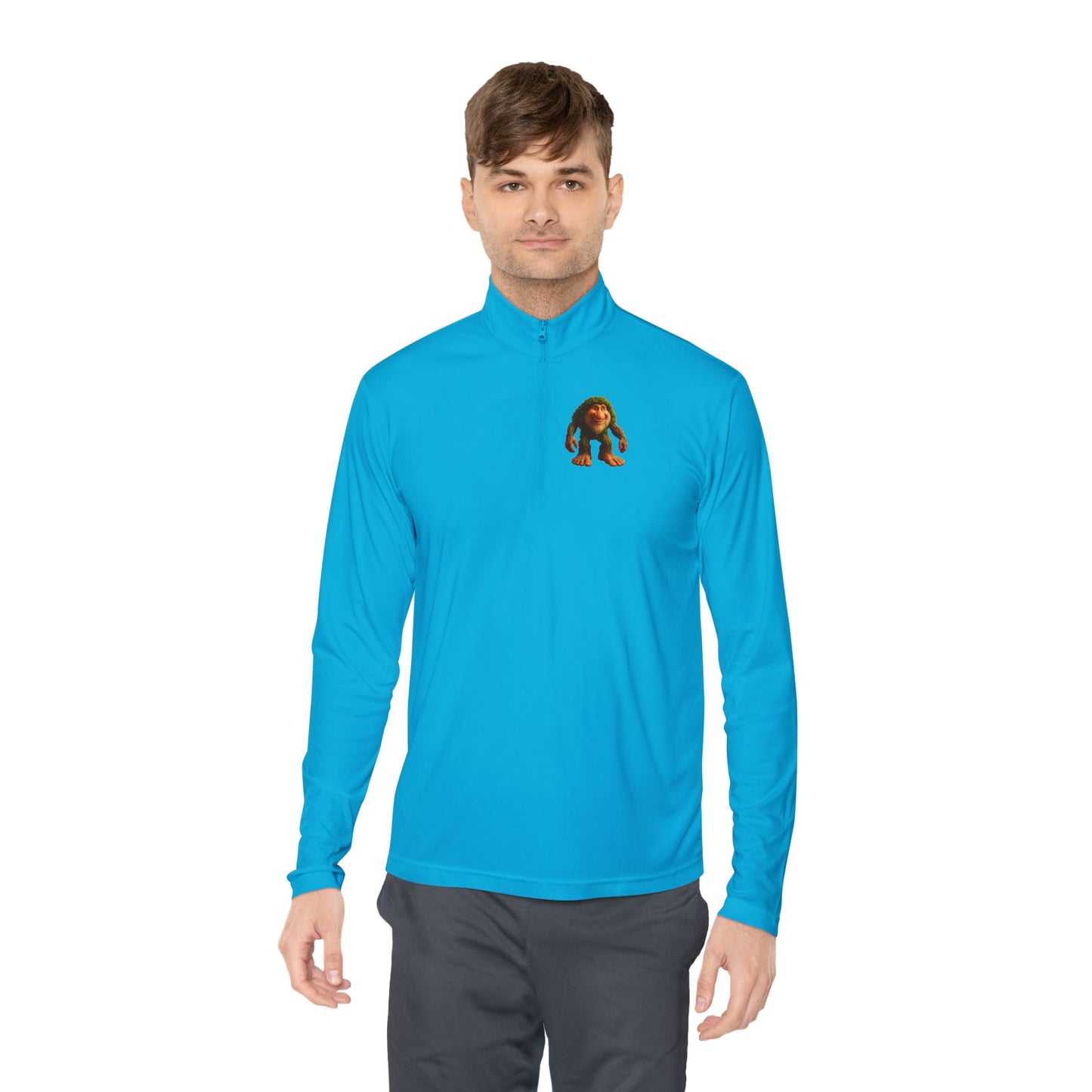 Cozy Cartoon Quarter-Zip Pullover for Retro Gaming Fans, Unisex Pullover, Great for Cold Days, Unique Gift, Cartoon Apparel