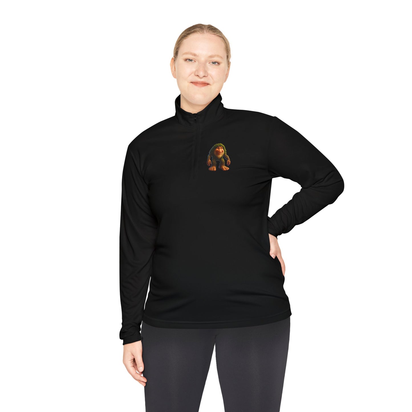 Cozy Cartoon Quarter-Zip Pullover for Retro Gaming Fans, Unisex Pullover, Great for Cold Days, Unique Gift, Cartoon Apparel