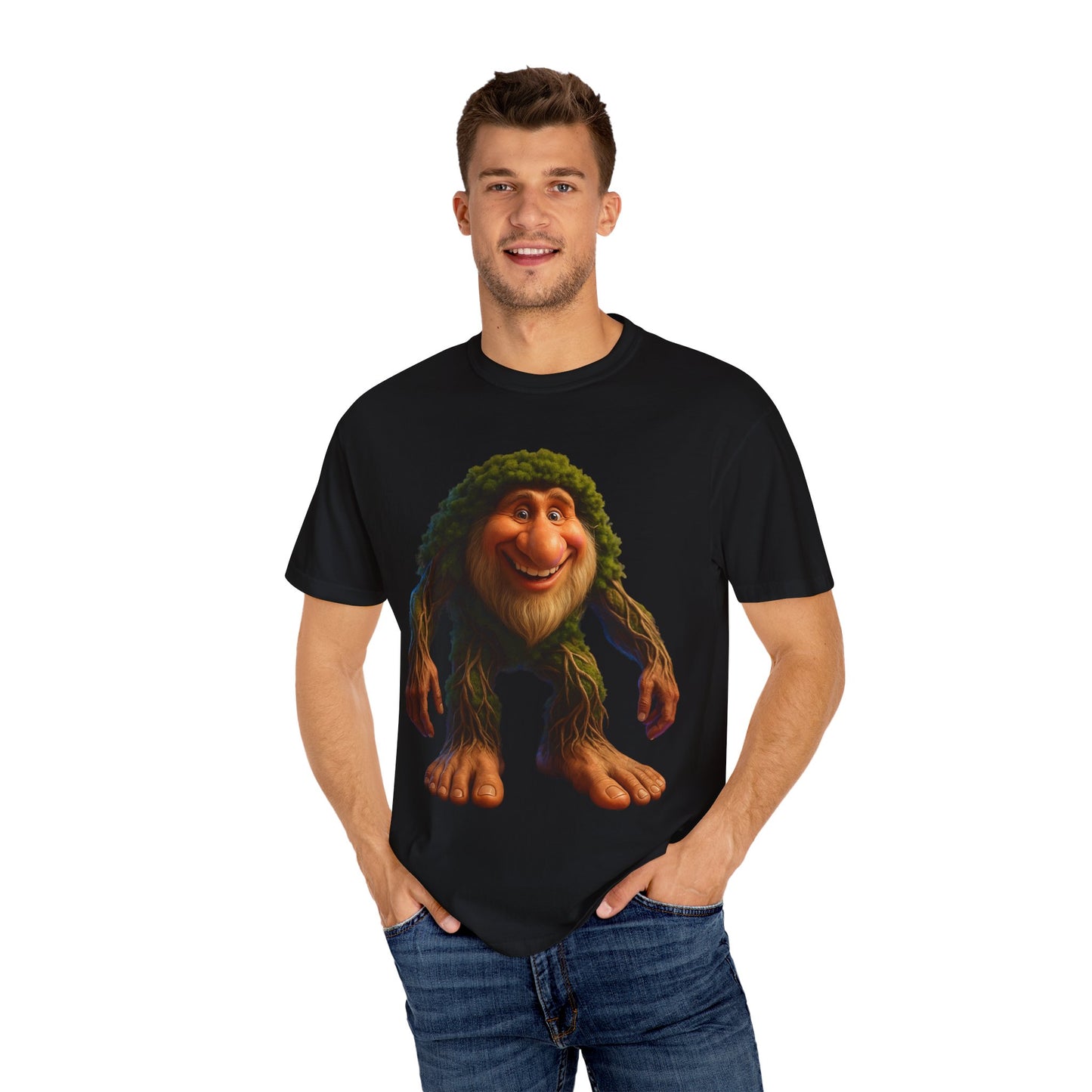 Whimsical Bigfoot T-Shirt, Funny Nature Tee, Sasquatch Gift, Outdoorsy Apparel, Unisex Graphic Shirt