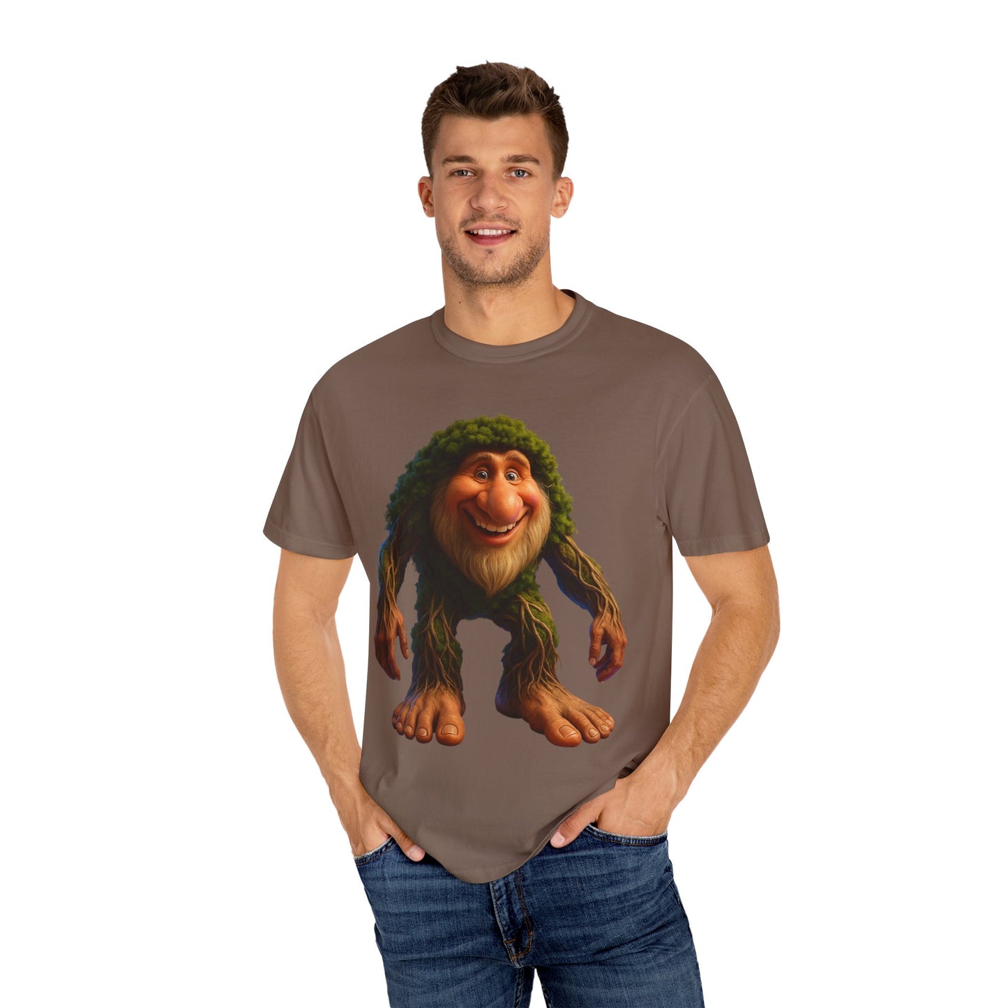 Whimsical Bigfoot T-Shirt, Funny Nature Tee, Sasquatch Gift, Outdoorsy Apparel, Unisex Graphic Shirt