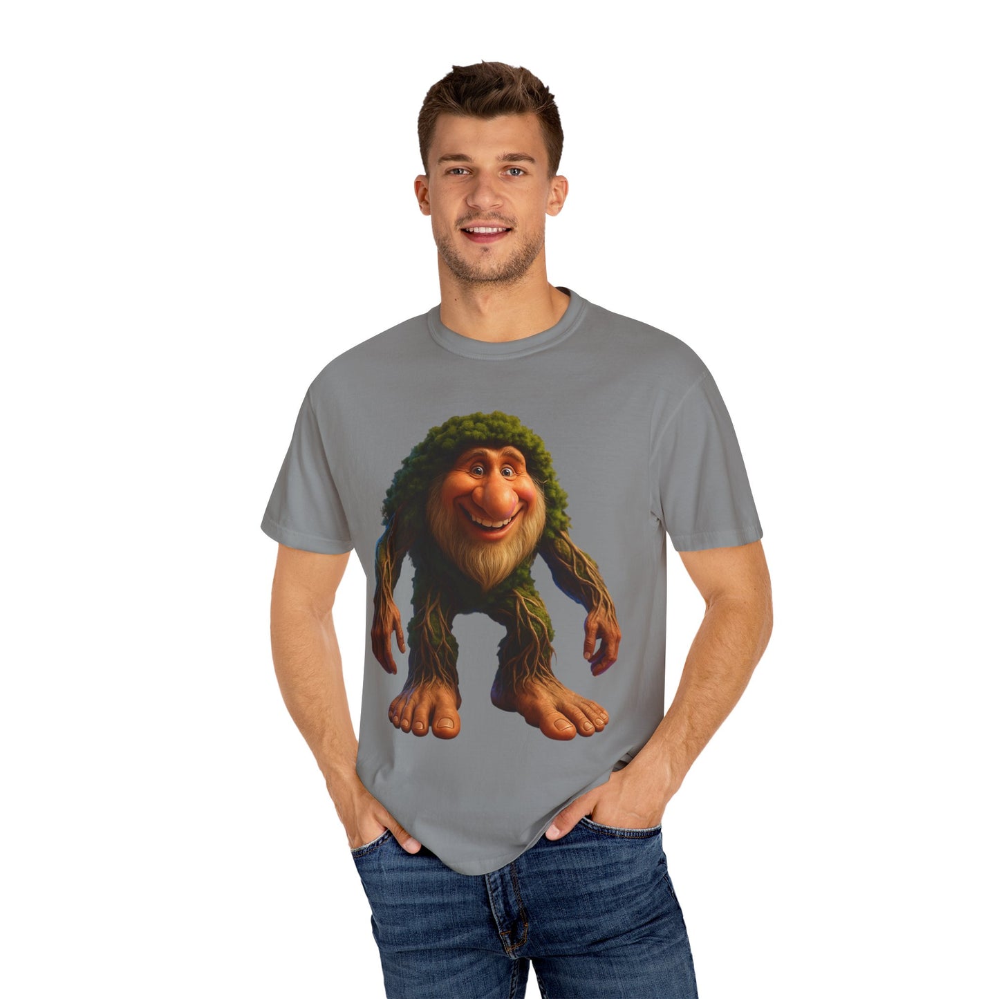 Whimsical Bigfoot T-Shirt, Funny Nature Tee, Sasquatch Gift, Outdoorsy Apparel, Unisex Graphic Shirt