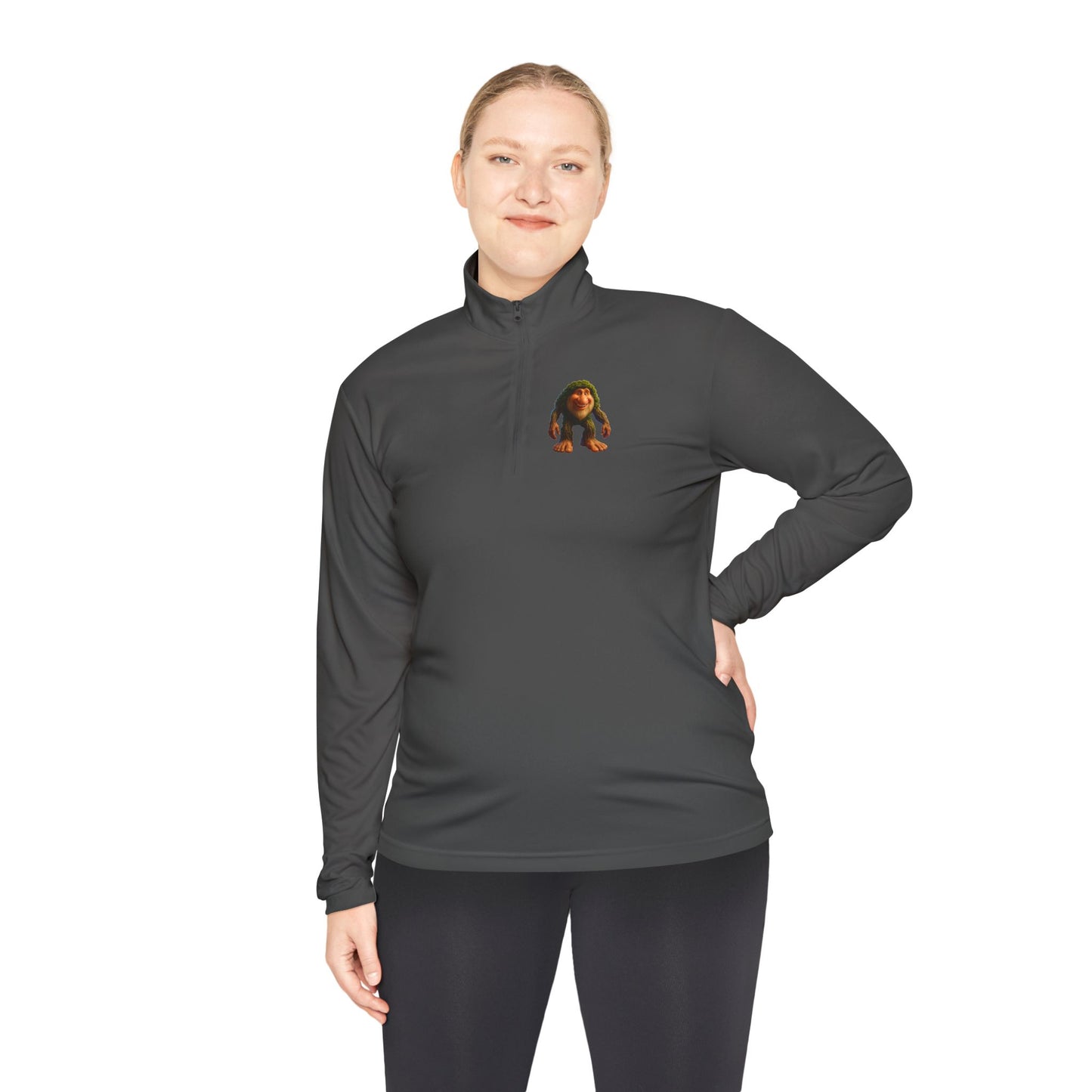 Cozy Cartoon Quarter-Zip Pullover for Retro Gaming Fans, Unisex Pullover, Great for Cold Days, Unique Gift, Cartoon Apparel