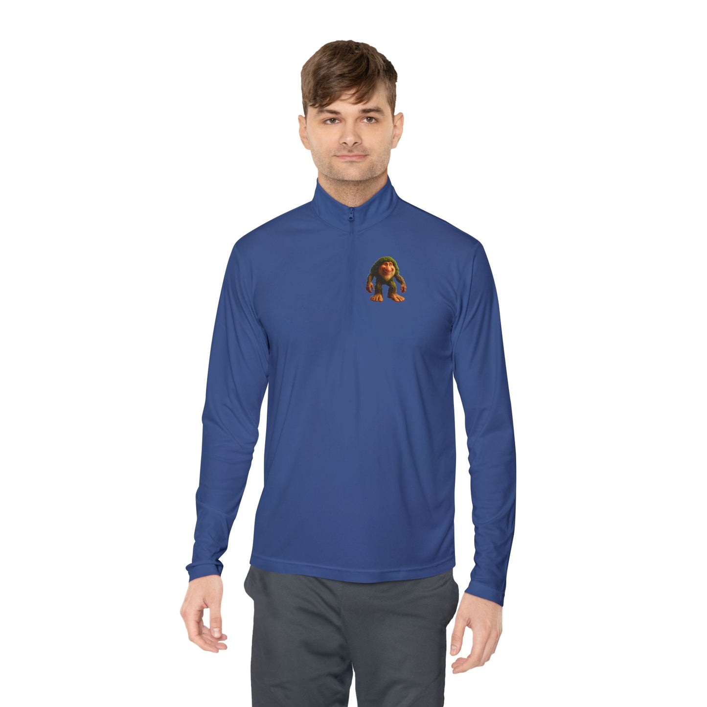 Cozy Cartoon Quarter-Zip Pullover for Retro Gaming Fans, Unisex Pullover, Great for Cold Days, Unique Gift, Cartoon Apparel