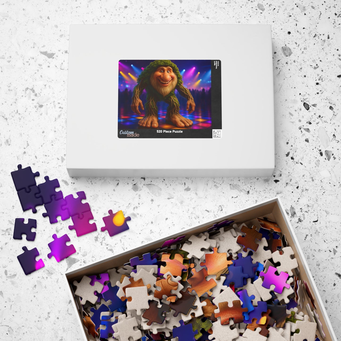 Dance Floor Monster Puzzle - Fun Family Activity, Gift Idea for Kids, Unique Home Décor, Game Night Essential, 252-Piece Challenge