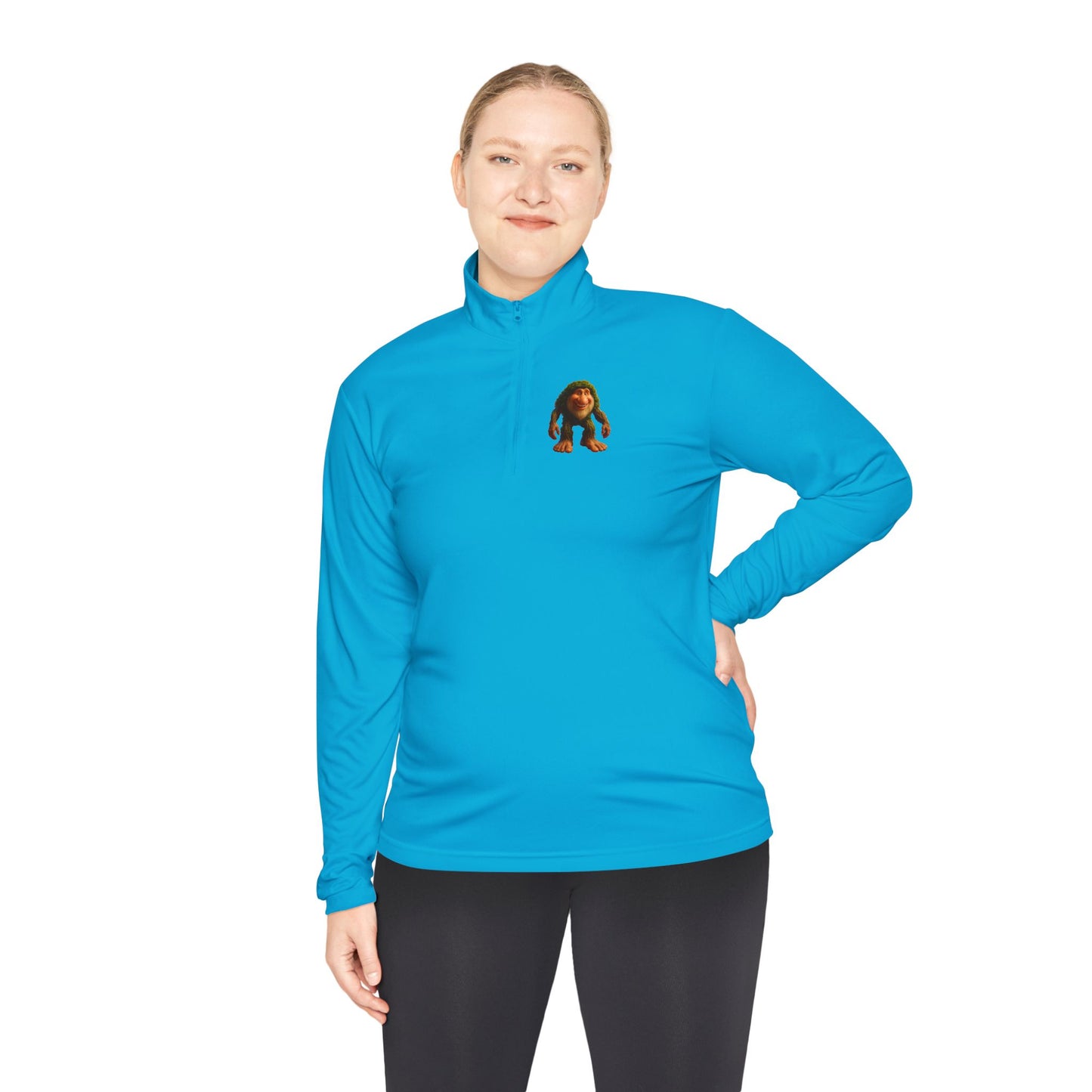 Cozy Cartoon Quarter-Zip Pullover for Retro Gaming Fans, Unisex Pullover, Great for Cold Days, Unique Gift, Cartoon Apparel