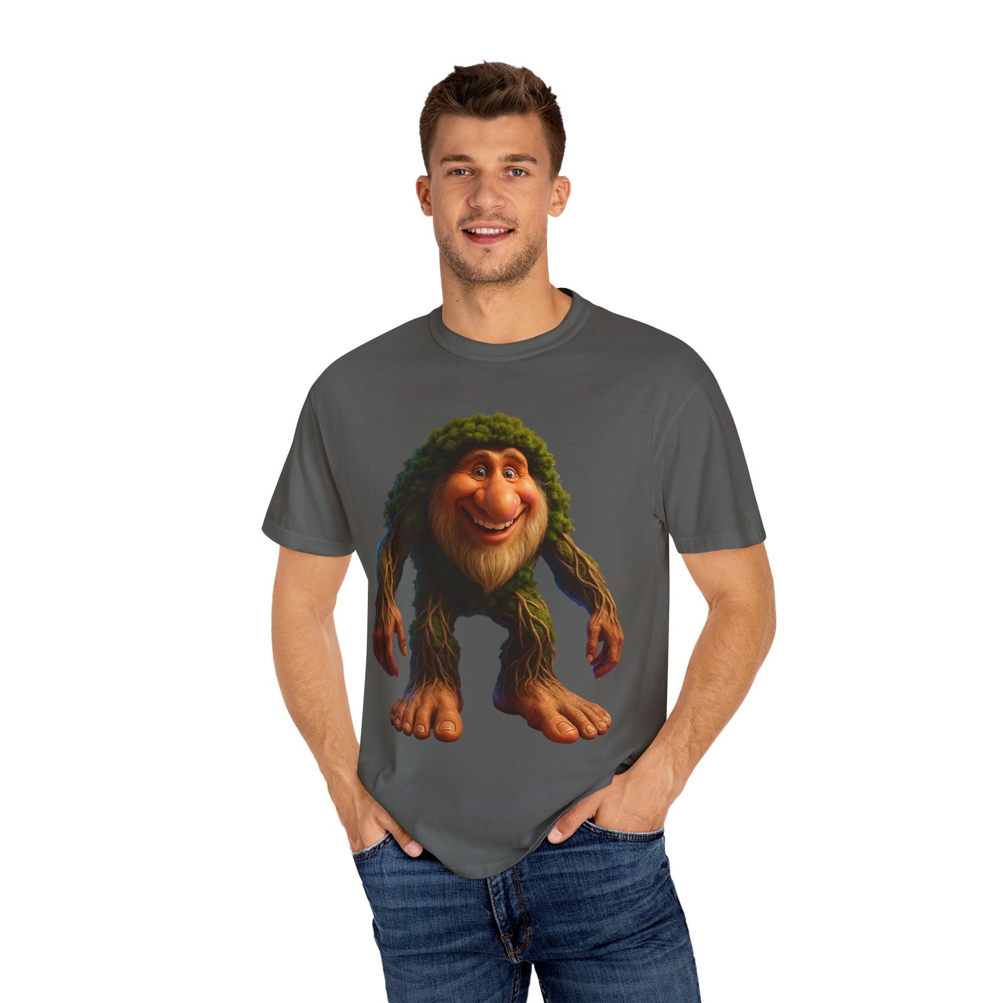 Whimsical Bigfoot T-Shirt, Funny Nature Tee, Sasquatch Gift, Outdoorsy Apparel, Unisex Graphic Shirt