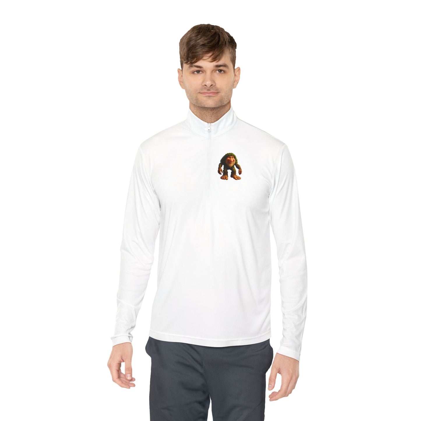 Cozy Cartoon Quarter-Zip Pullover for Retro Gaming Fans, Unisex Pullover, Great for Cold Days, Unique Gift, Cartoon Apparel