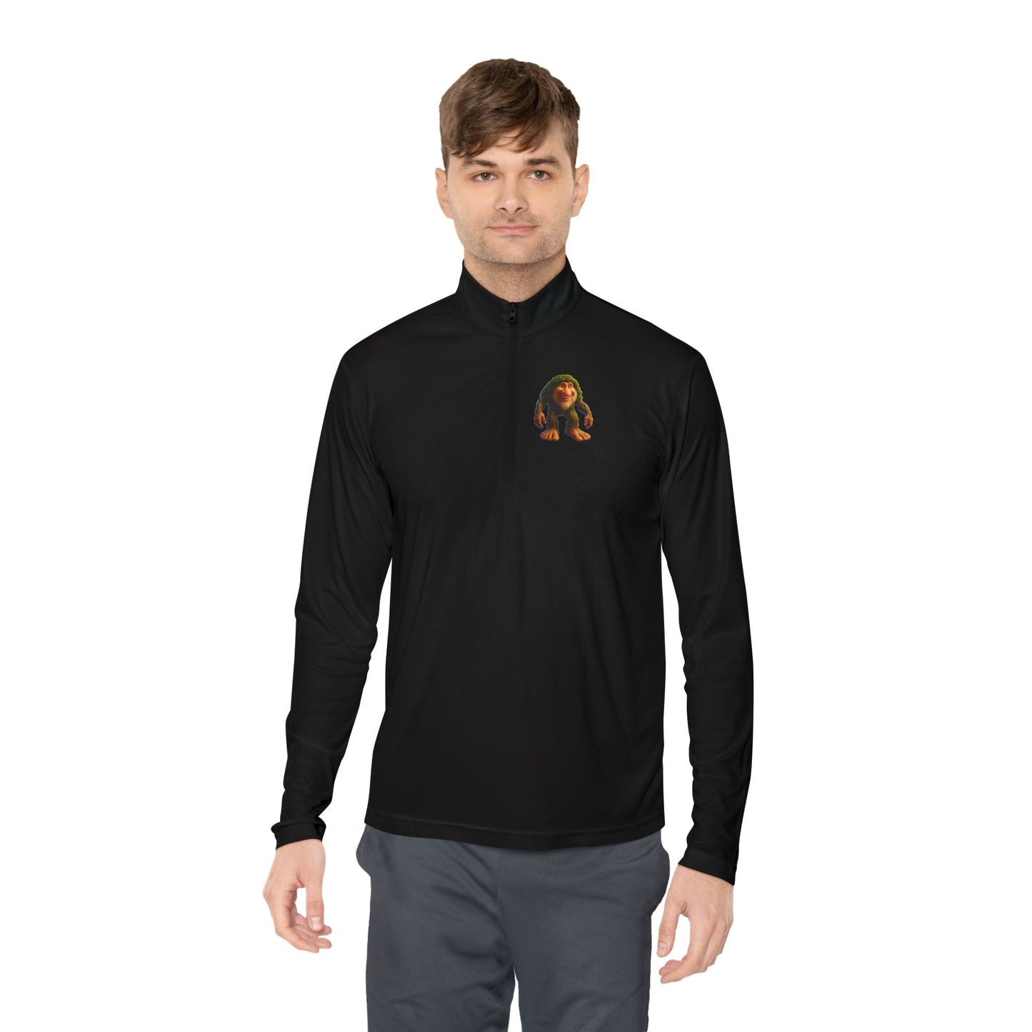Cozy Cartoon Quarter-Zip Pullover for Retro Gaming Fans, Unisex Pullover, Great for Cold Days, Unique Gift, Cartoon Apparel