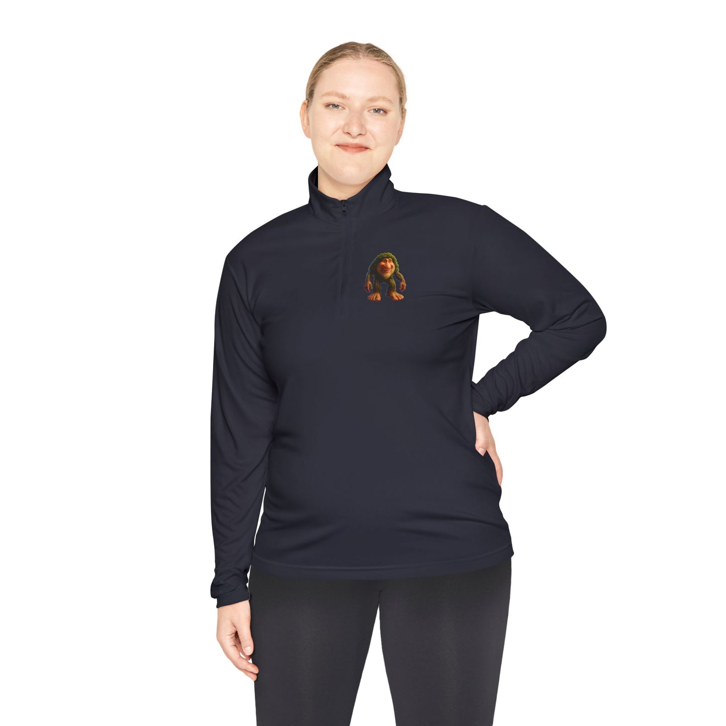 Cozy Cartoon Quarter-Zip Pullover for Retro Gaming Fans, Unisex Pullover, Great for Cold Days, Unique Gift, Cartoon Apparel