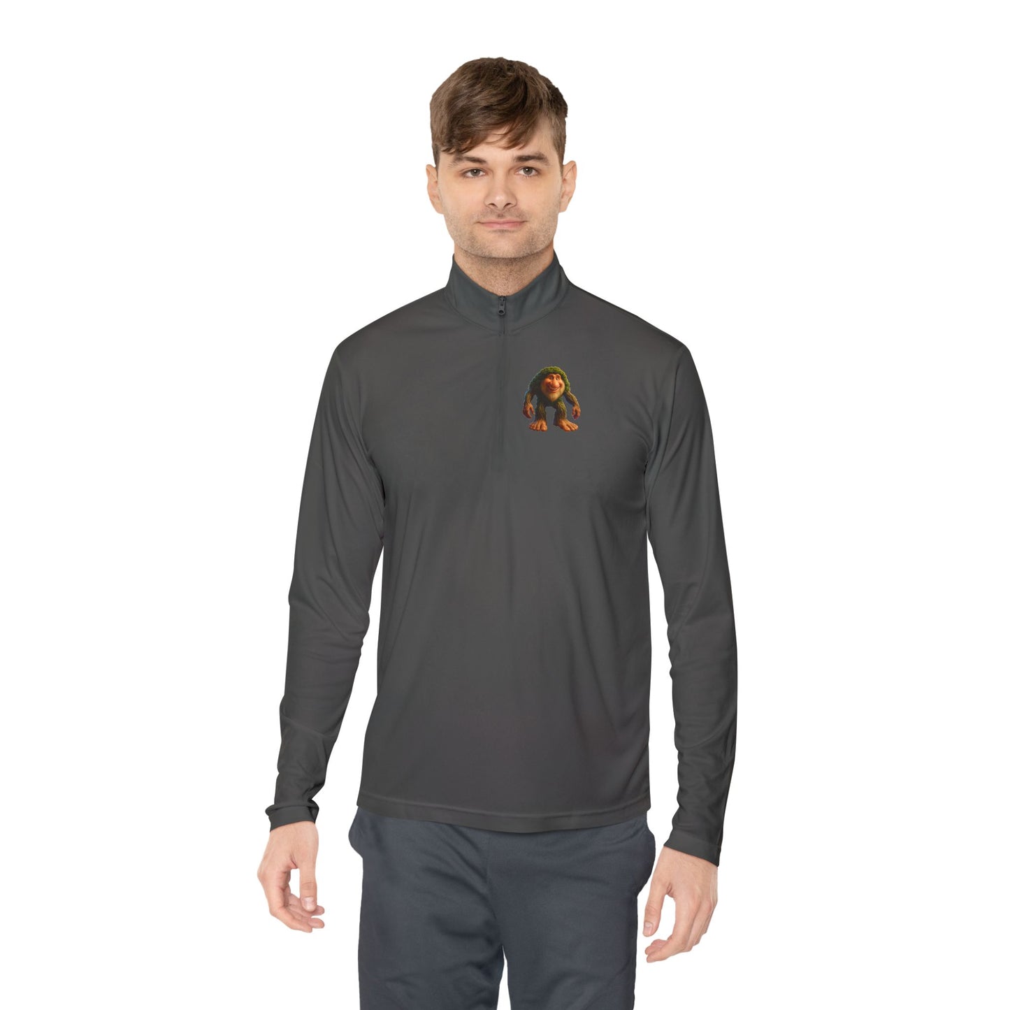 Cozy Cartoon Quarter-Zip Pullover for Retro Gaming Fans, Unisex Pullover, Great for Cold Days, Unique Gift, Cartoon Apparel