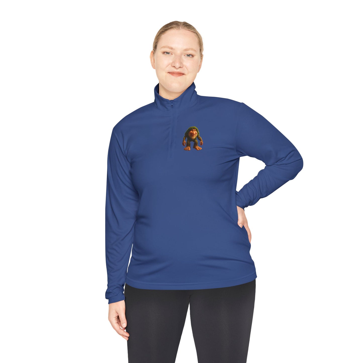 Cozy Cartoon Quarter-Zip Pullover for Retro Gaming Fans, Unisex Pullover, Great for Cold Days, Unique Gift, Cartoon Apparel