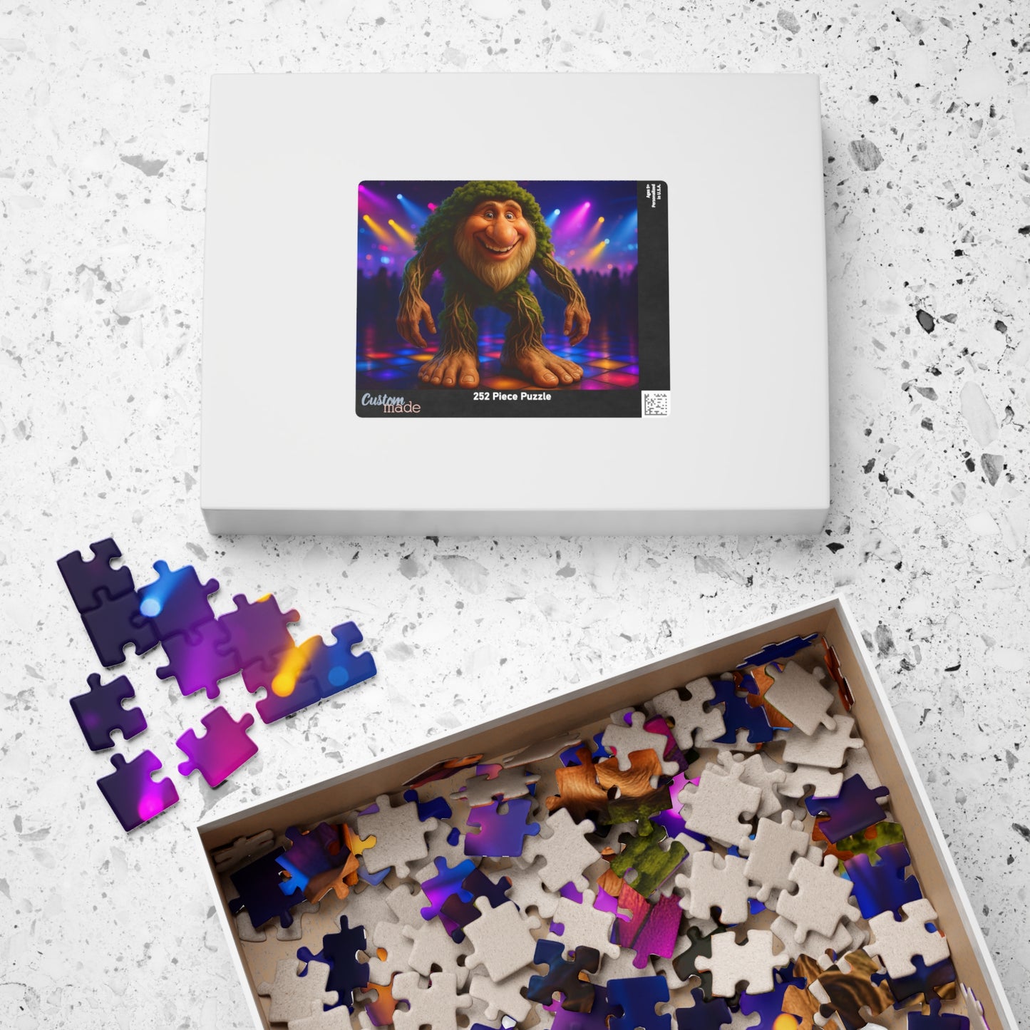 Dance Floor Monster Puzzle - Fun Family Activity, Gift Idea for Kids, Unique Home Décor, Game Night Essential, 252-Piece Challenge